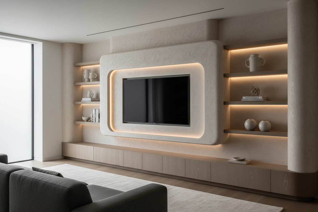 MEDIA WALL INSTALLATION AND FEATURE WALLS.