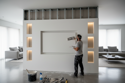 MEDIA WALL PLASTERING HOW TO.